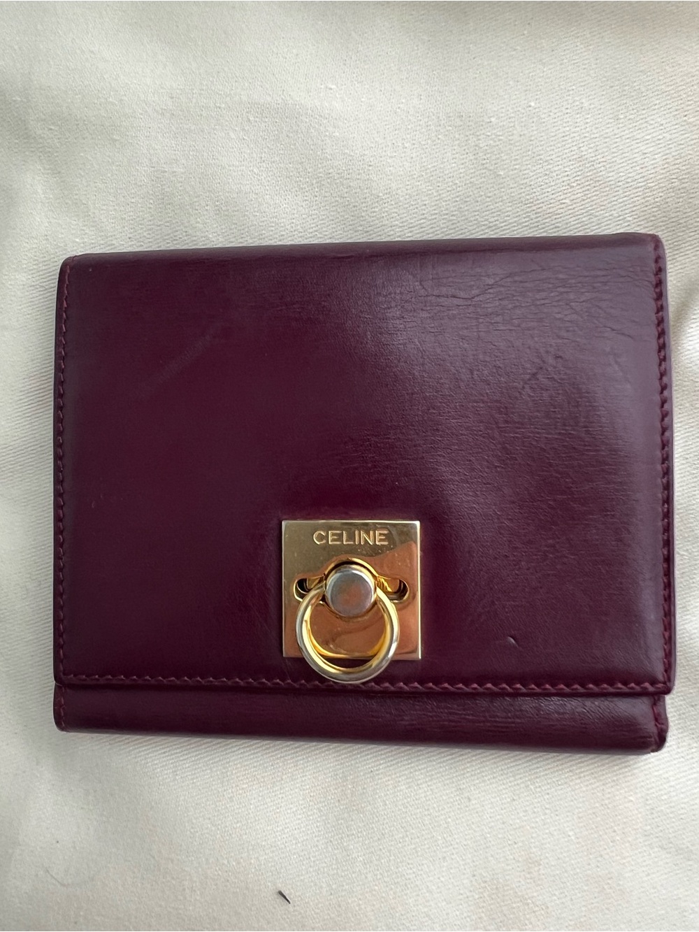 vintage Celine Ring Lock Wallet